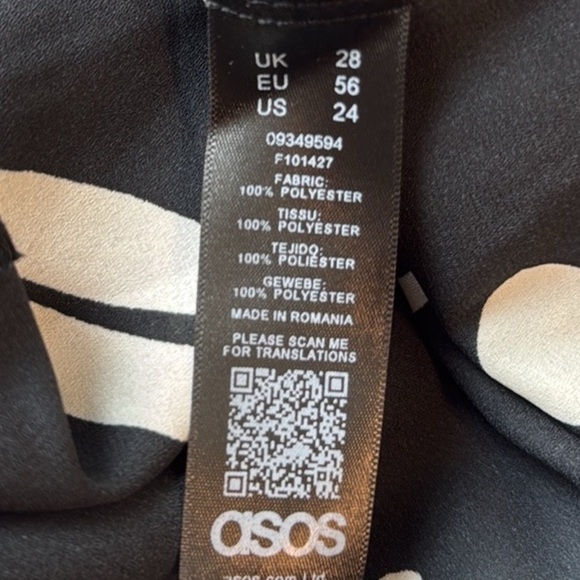 ASOS DESIGN Wrap Front Midi Dress in Abstract Floral Print. Plus Size 24. NWT. - Picture 9 of 10